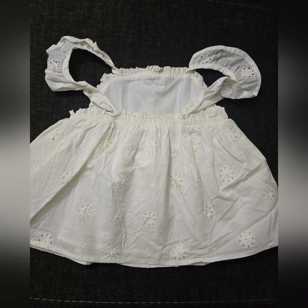 Tommy Bahama White Dress with Red Tights